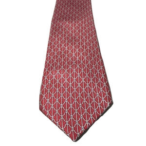 Hermes 100% Silk Red Geometric Men's Tie
905 HA
